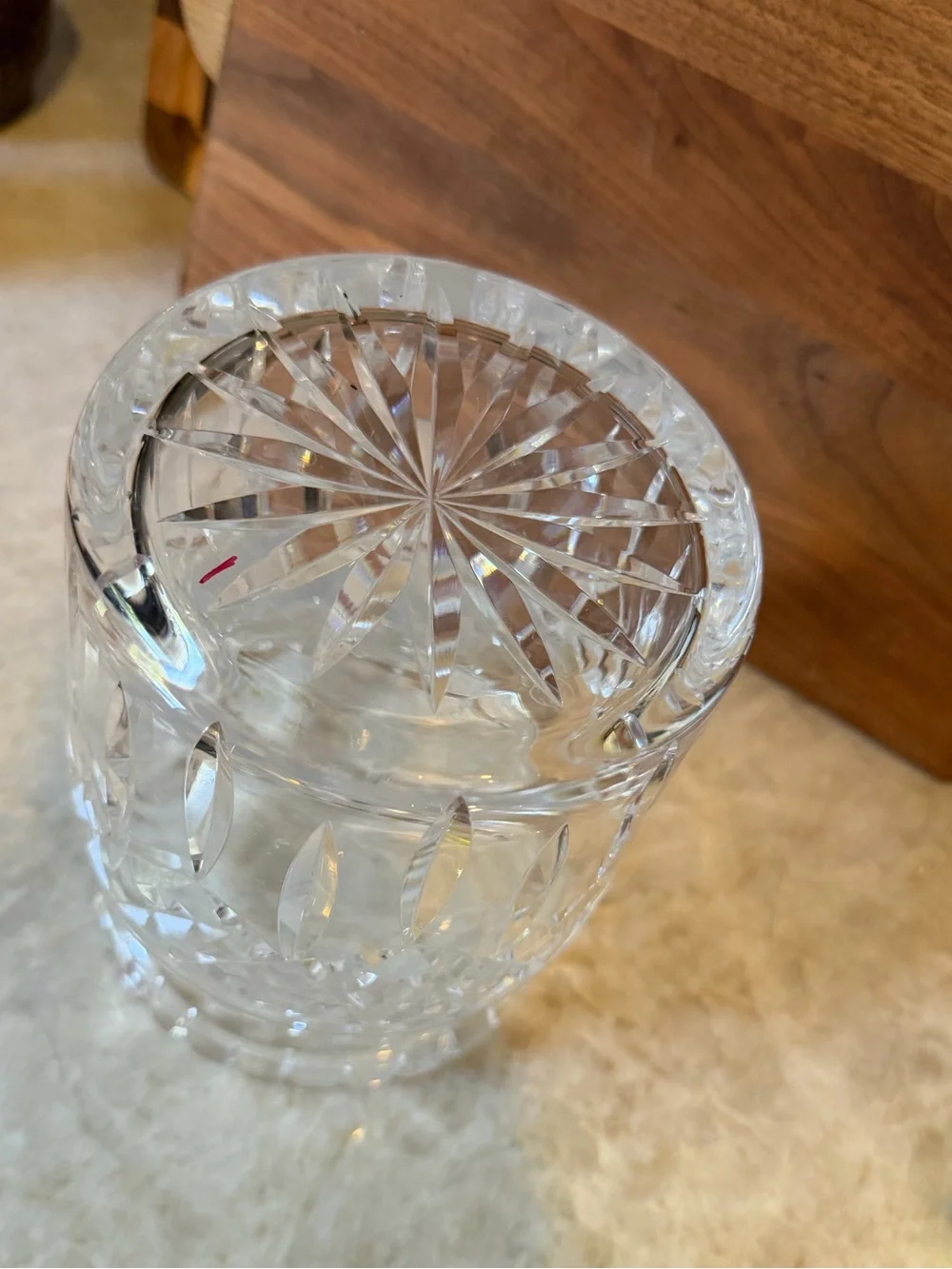Waterford Crystal Lismore biscuit jar -missing  lid